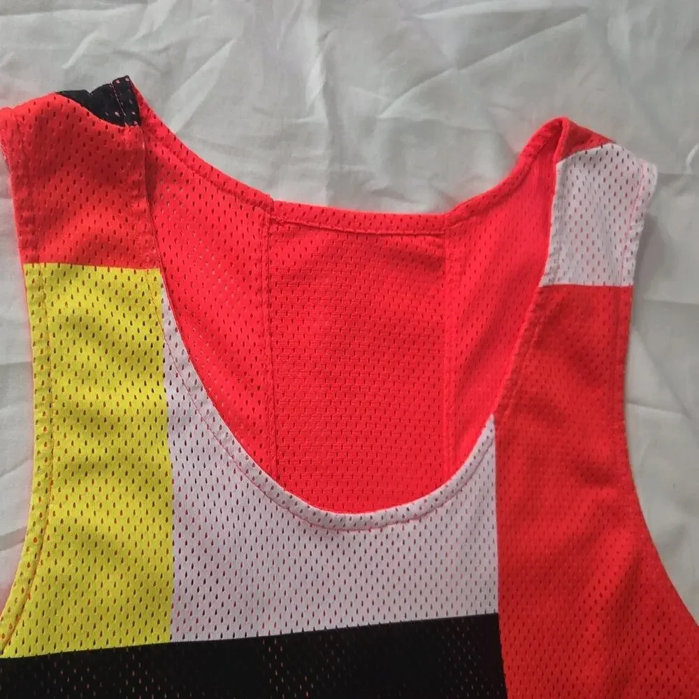 Nike‎ Mesh Colorblock Sleeveless Tank Jersey Men's 28x30 Sports Crew Neck Logo